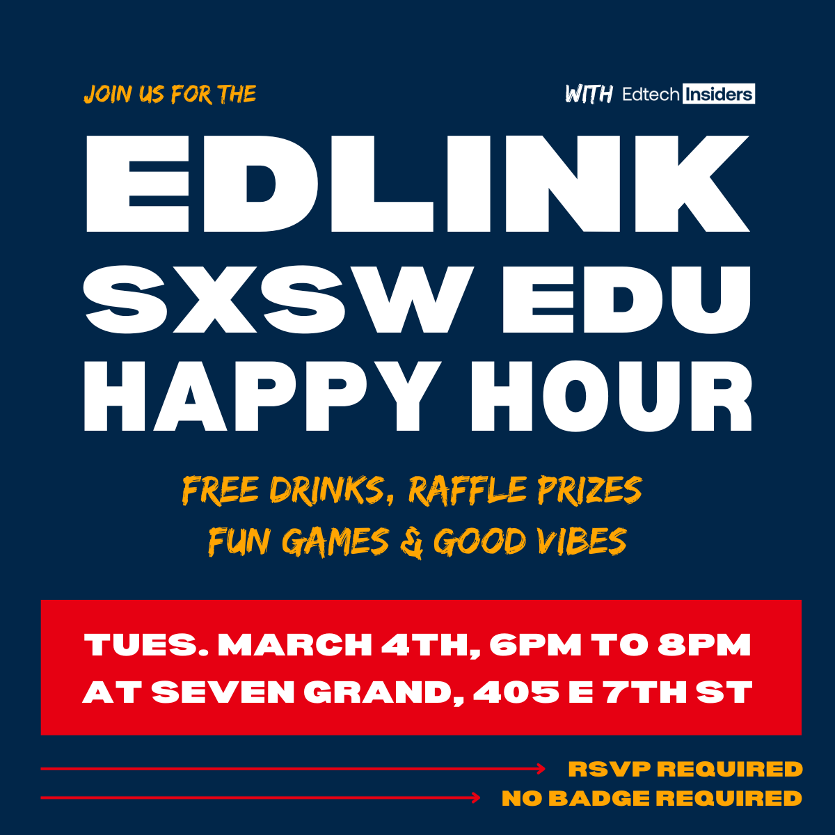 Rsvp For Edlink S Sxsw Edu Happy Hour